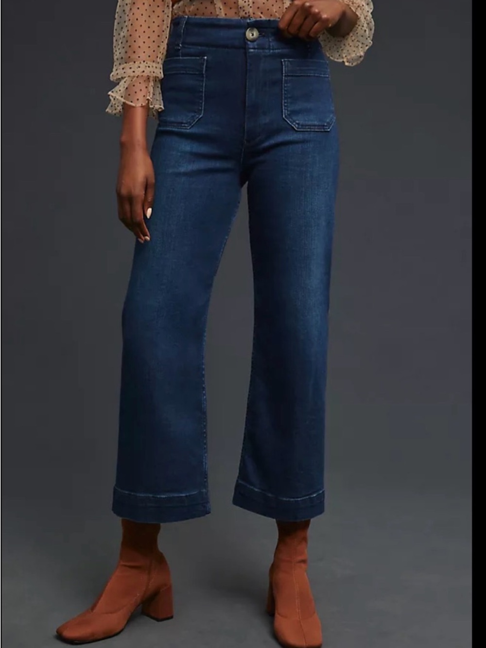 Anthropologie Pilcro Collette Wide Leg Crop Jeans 27P NWOT